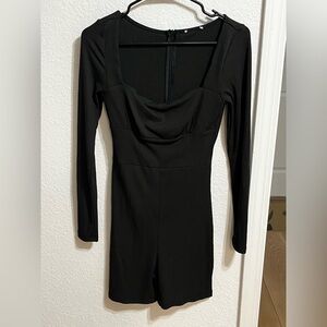Long sleeved ribbed romper